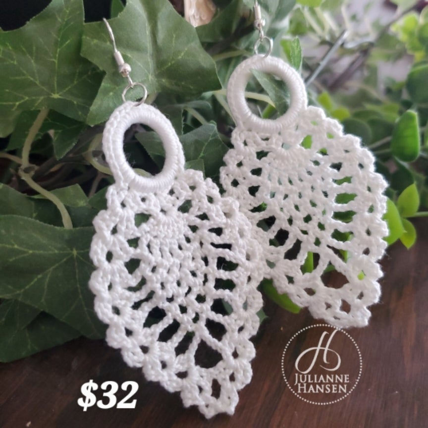 Crochet Doily Earrings - Etsy